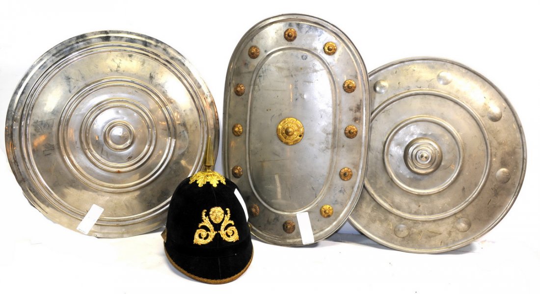 Four Piece Odd Fellows Pieces: Including shields and helmet