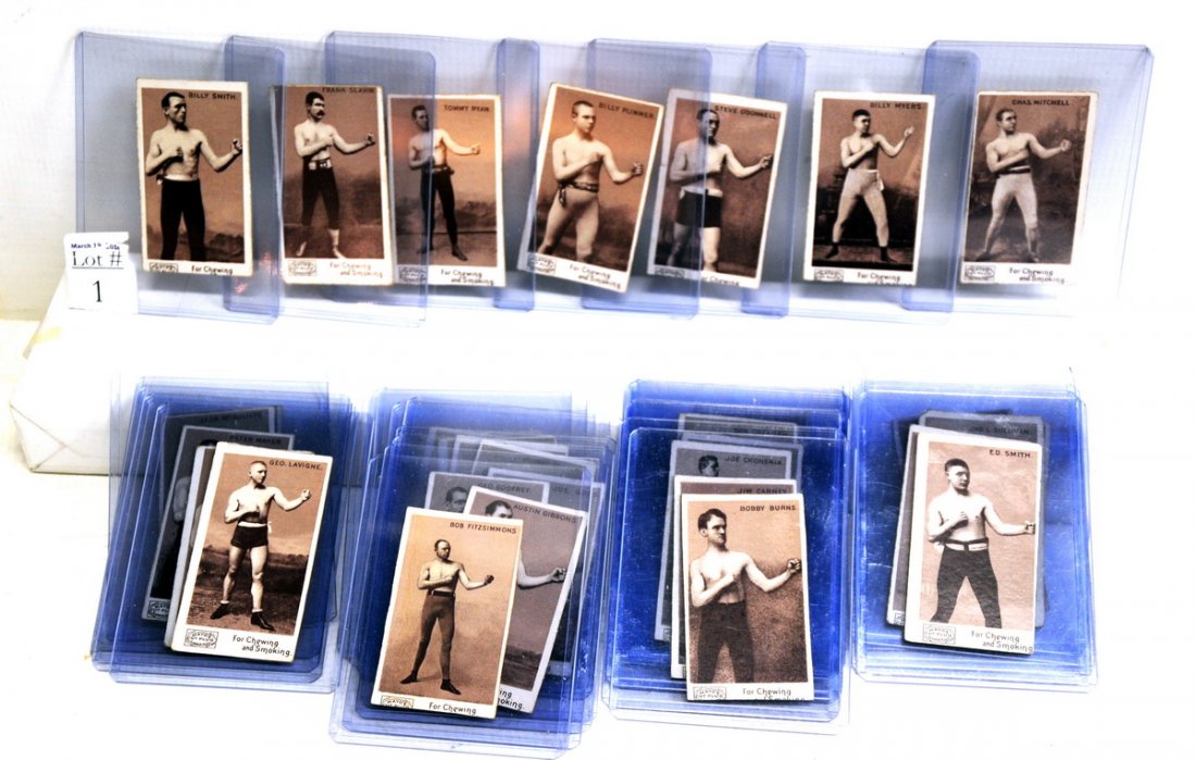 Complete set of 1895 Mayo Cut Plug Boxing Cards: 1-35 in excellent condition