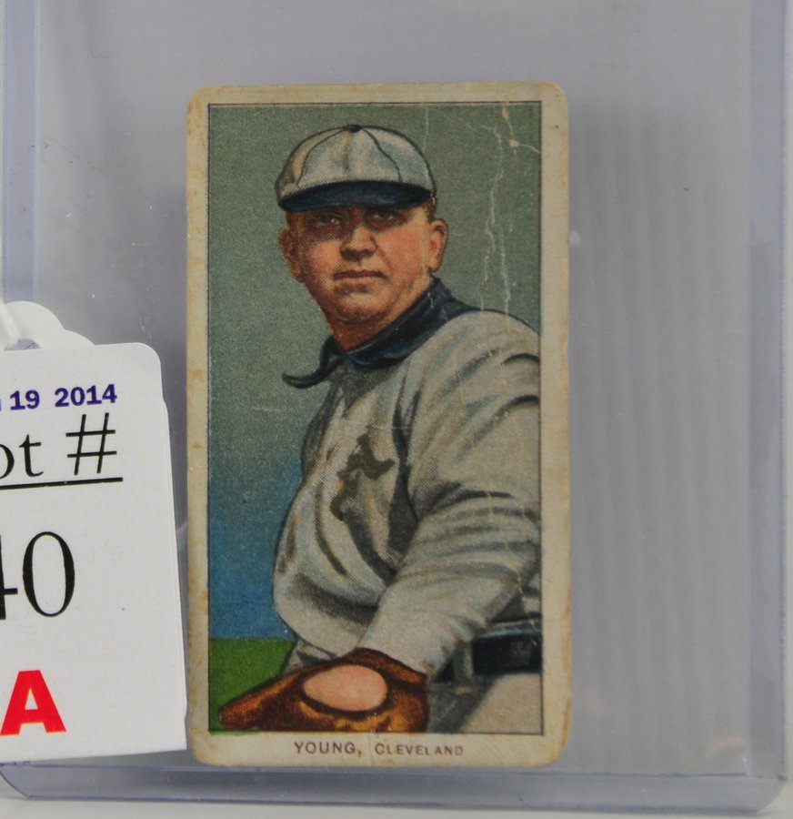 1909 T206 Cy Young with Rare Polar Bear Back: 1909 T206 Cy Young with Rare Polar Bear Back