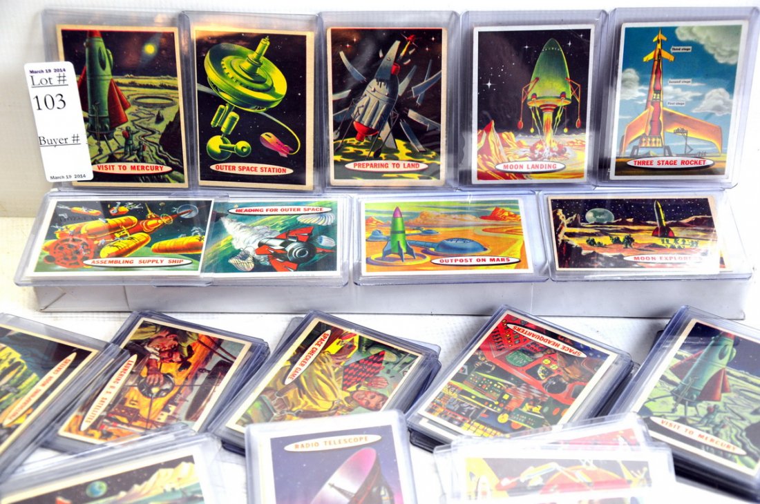 54 1957 Topps Moon and Space cards: 54 1957 Topps Moon and Space cards