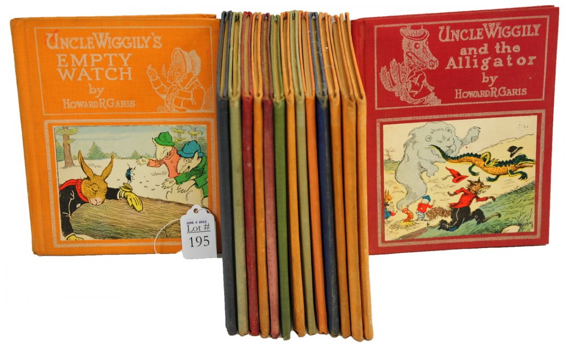 15 Volumes 1920"s Uncle Wiggly Books: By Howard R. Garis, illustrated by Lang Campbell, published by Charles E. Graham & Co., New York. Includes Uncle Wiggily's Empty Watch, Ice Boat, At the Beach, Woodland Games, Ice Cream Party, June Bu