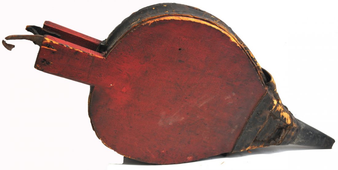 Oversized Bellows. Dry Red Paint: 12" x 12"