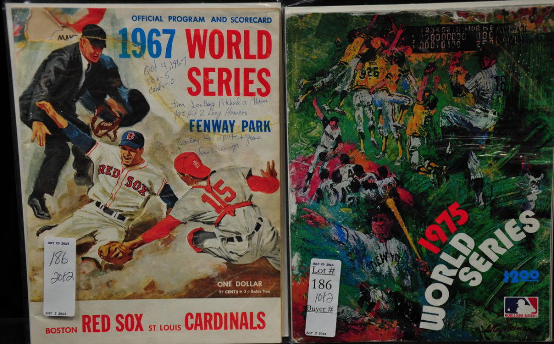 1967 and 1975 Red Sox World Series Programs: 1967 and 1975 Red Sox World Series Programs
