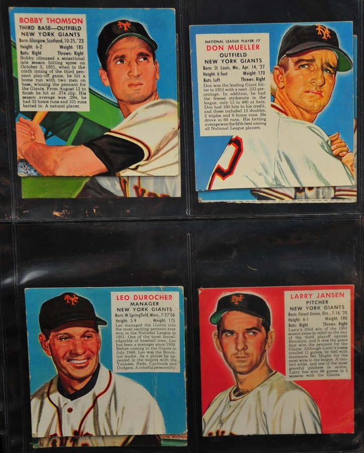 7 1954 Red Man cards: 7 1954 Red Man cards