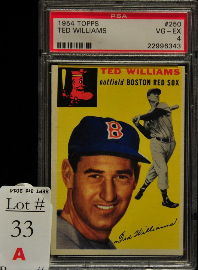 1954 Topps Ted Williams PSA 4: 1954 Topps Ted Williams PSA 4