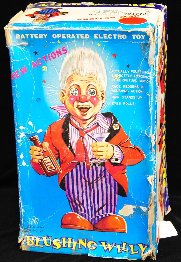 Blushing Willie Toy and 1977 Beer Stein (16"): Toy's arms don't move