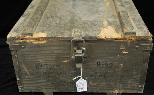 old wooden ammo box says 308 winchester