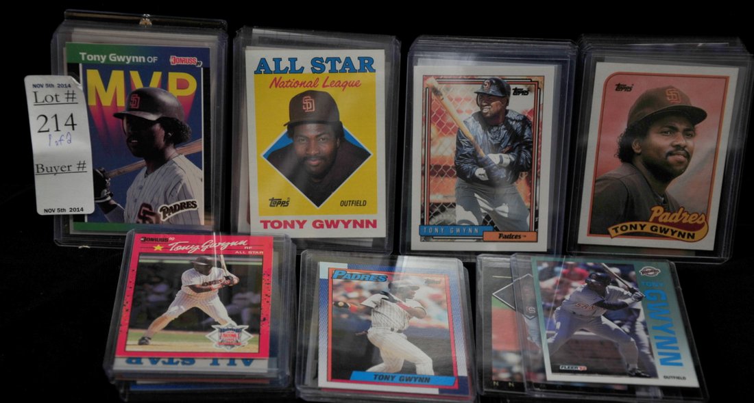250 Star Baseball cards includes: 50 of the late Tony Gwynn and 125 Roger Clemens including career highlight set and 75 Wade Boggs.