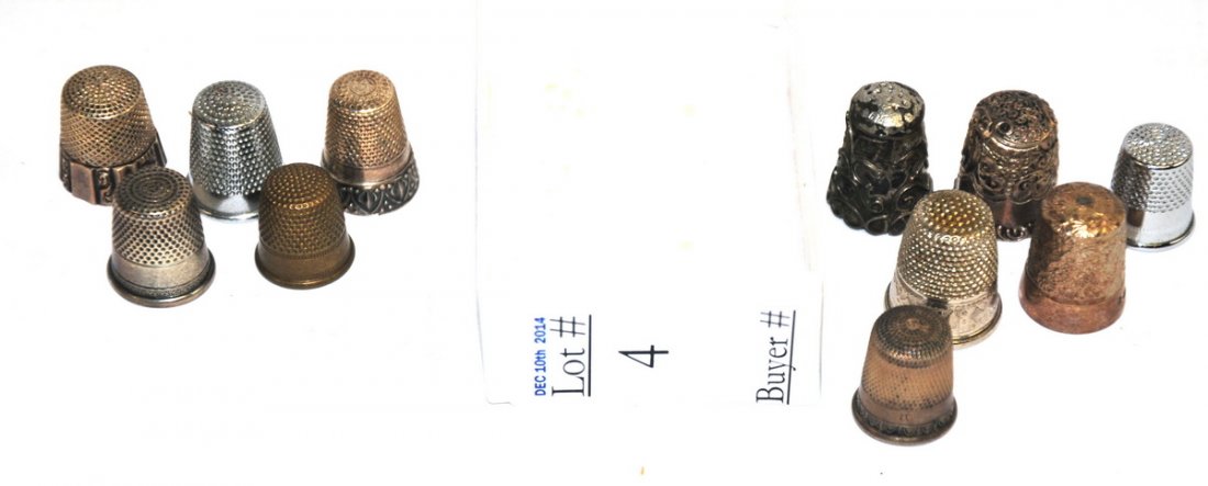 Collection of Thimbles including Sterling: Collection of Thimbles including Sterling