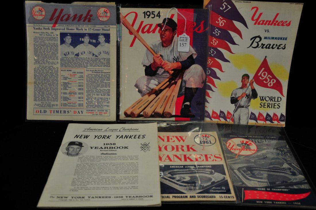 6 Vintage Yankees Programs/World Series: 6 Vintage Yankees Programs/World Series