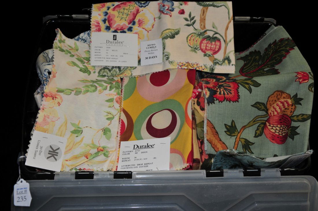 Decorator's swatches, fabrics and linens.: new old stock over 100 plus, different sizes, patterns, designs, most have left over prices and many manufactures. Clean!