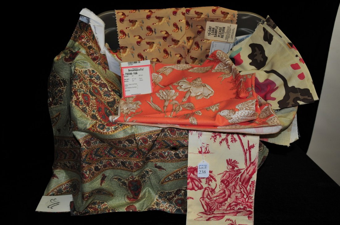 Decorator's swatches: new old stock sixty plus, different sizes, patterns, designs, most have left over prices and many manufactures. Clean!
