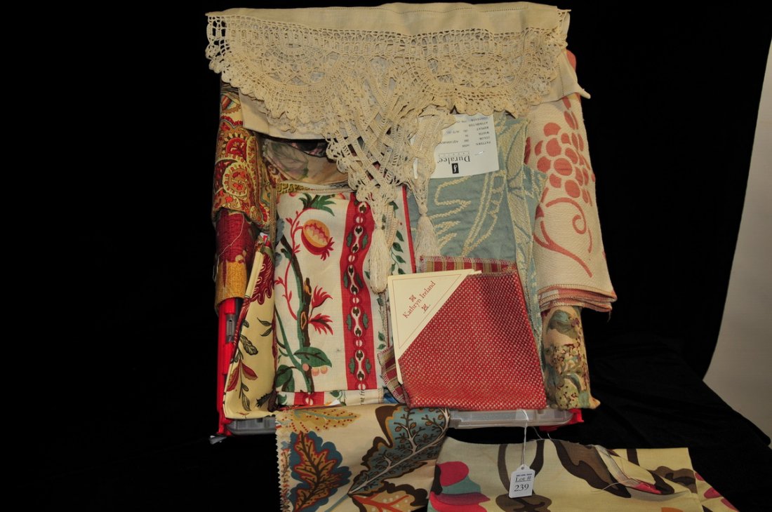 Decorator's swatches, fabrics and linens.: new old stock over 150 plus, different sizes, patterns, designs, most have left over prices and many manufactures. Clean!