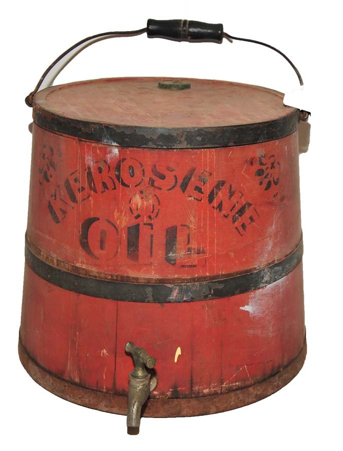 Antique Wooden Kerosene Bucket