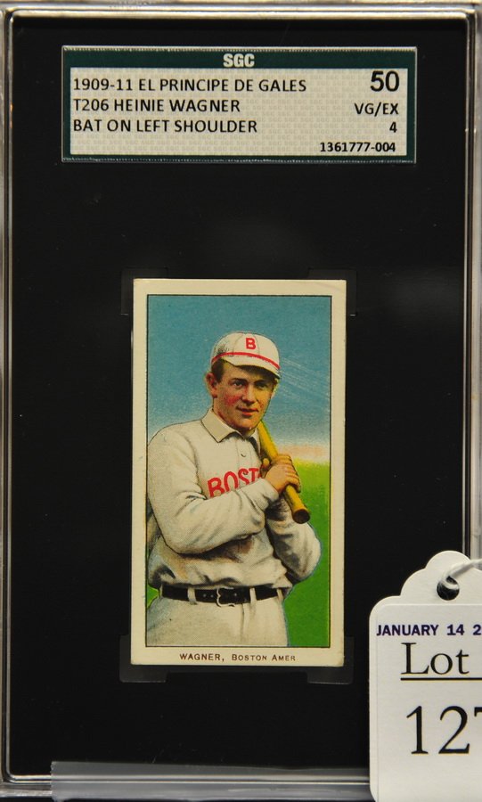 1909-11 T206 Heinie Wagner: El Principe De Gales Back SGC Graded 50 Vg/EX 4