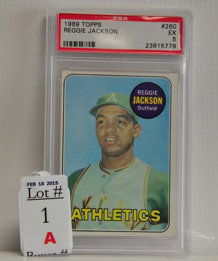 1969 Topps Reggie Jackson Rookie PSA 5: 1969 Topps Reggie Jackson Rookie PSA 5