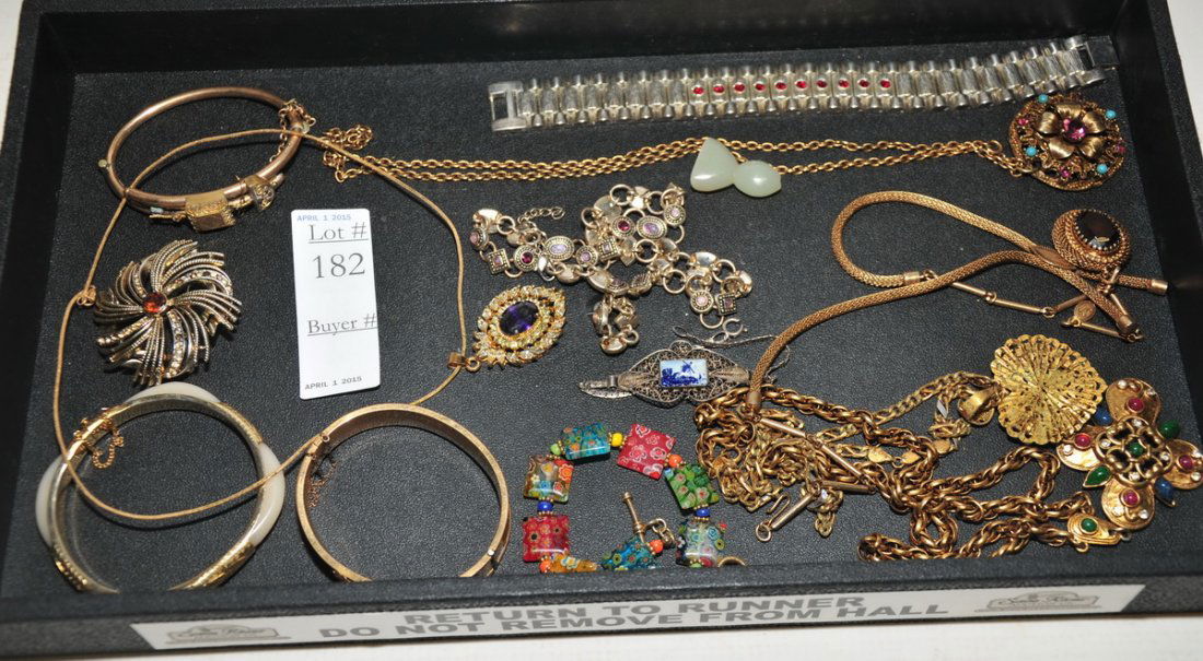 Collection of Estate Jewelry: Gold Filled and Costume including Trifari