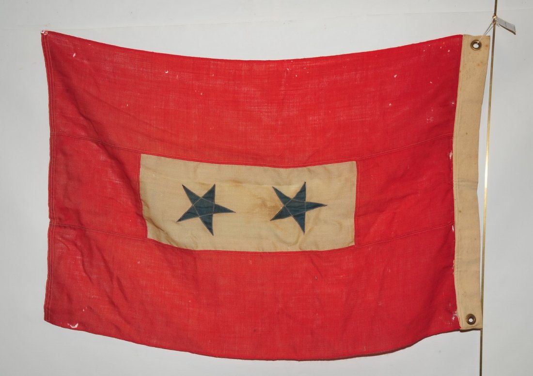 Pair of WWII Service Flags: Including Gold star silk