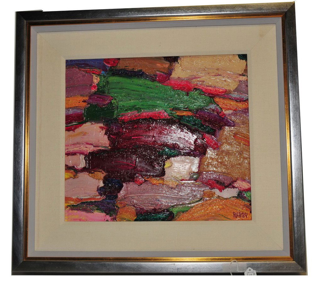 Acrylic on Canvas Jewels on Parade by Rabby: Jim Rabby Listed artist Texas and New Mexico 20th Century measures 18x18