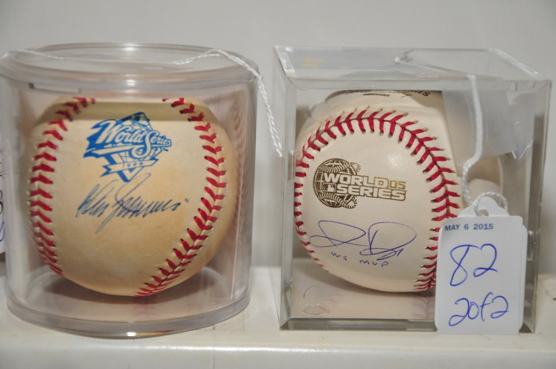 Two Autographed World Series Balls With Certs: Jermaine Dye and Don Zimmer