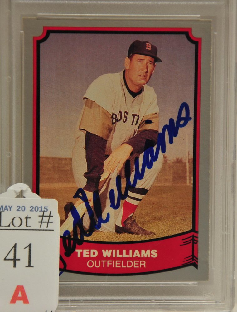 Ted Williams Signed and Graded PSA 8 Card: Ted Williams Signed and Graded PSA 8 Card
