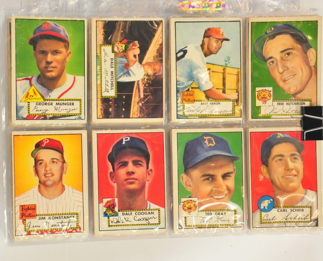 76 1952 Topps Baseball Cards: 76 1952 Topps Baseball Cards