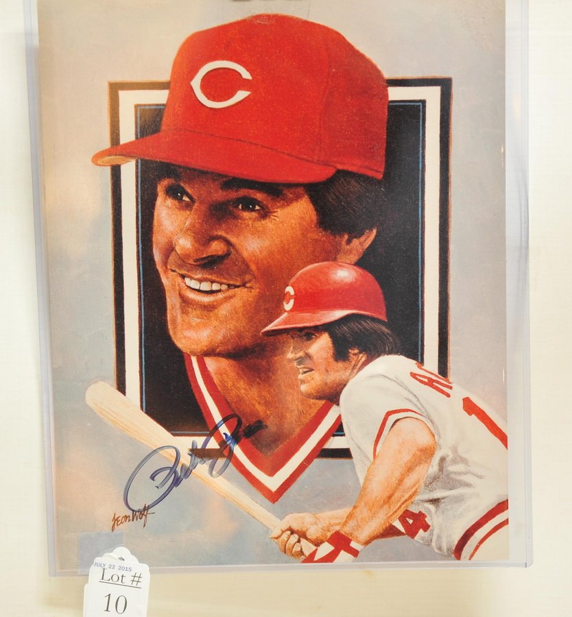 Pete Rose Signed 8x10 JSA COA: Pete Rose Signed 8x10 JSA COA