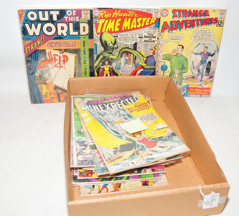 1950's/60's comic book collection of nineteen to: include: My Greatest Adventure, Tales of the Unexpected, House of Mystery, House of Secrets, Strange Adventures. High lights to include 1962 Strange Adventures, 1961 Rip Hunter Time Master, 1958 Out o