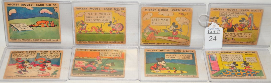8 1935 R89 Mickey Mouse Cards (1 of 2)