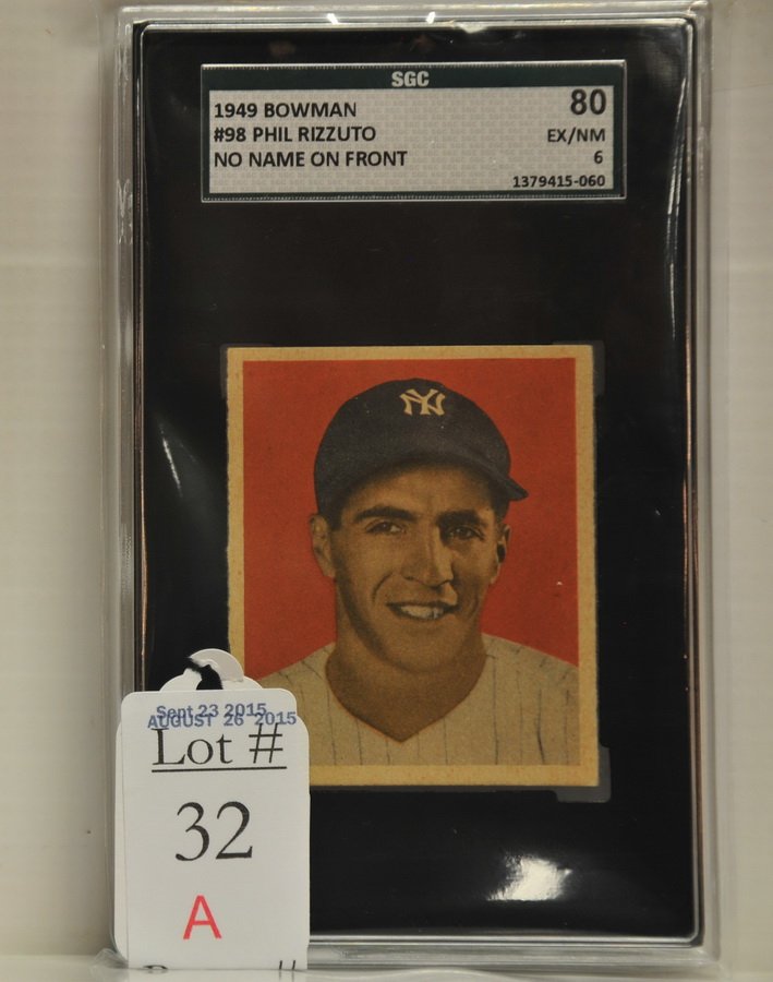 1949 Bowman Phil Rizzuto No Name On Front (1 of 2)