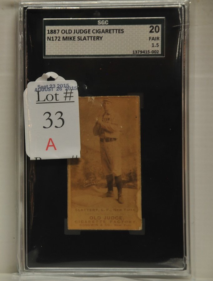 1887 Old Judge N172 Mike Slattery (1 of 1)