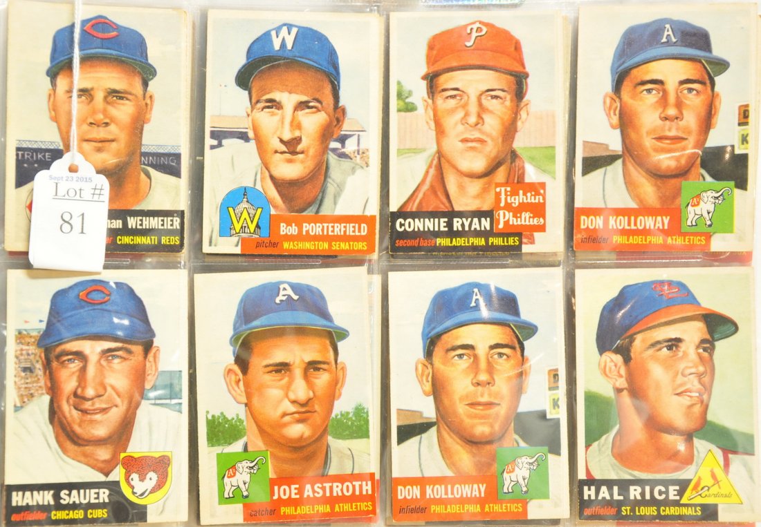 Estate Collection of 72 1953 Topps Baseball Cards (1 of 2)