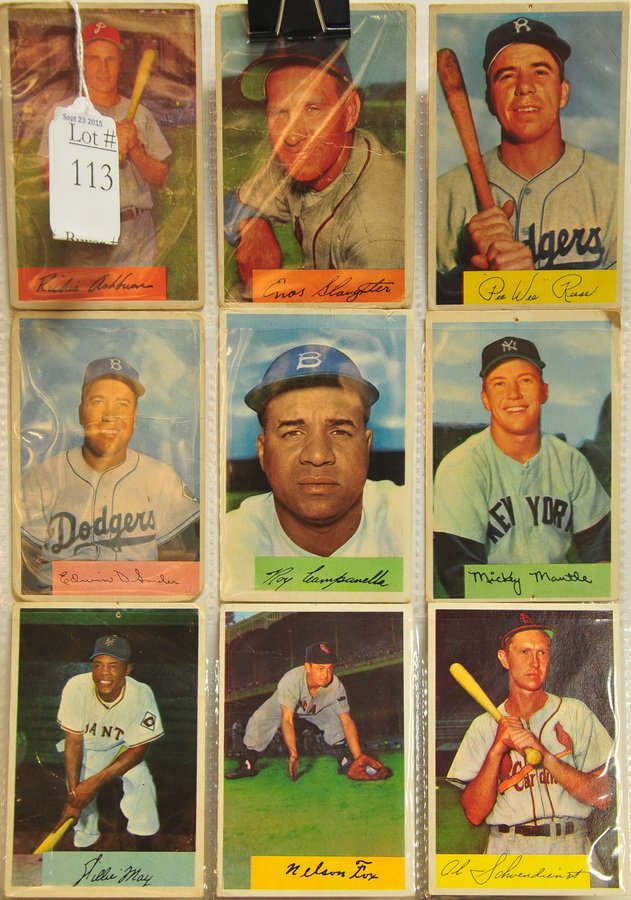 9 1954 Bowman HOF cards (1 of 2)