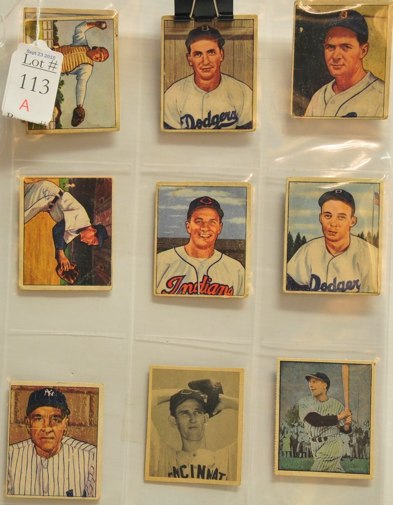 10 Late 40's Early 50's Bowman Baseball Cards (1 of 2)