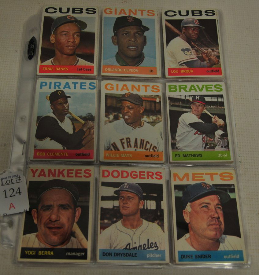 66 1964 Topps Baseball Cards Loaded with HOF (1 of 2)