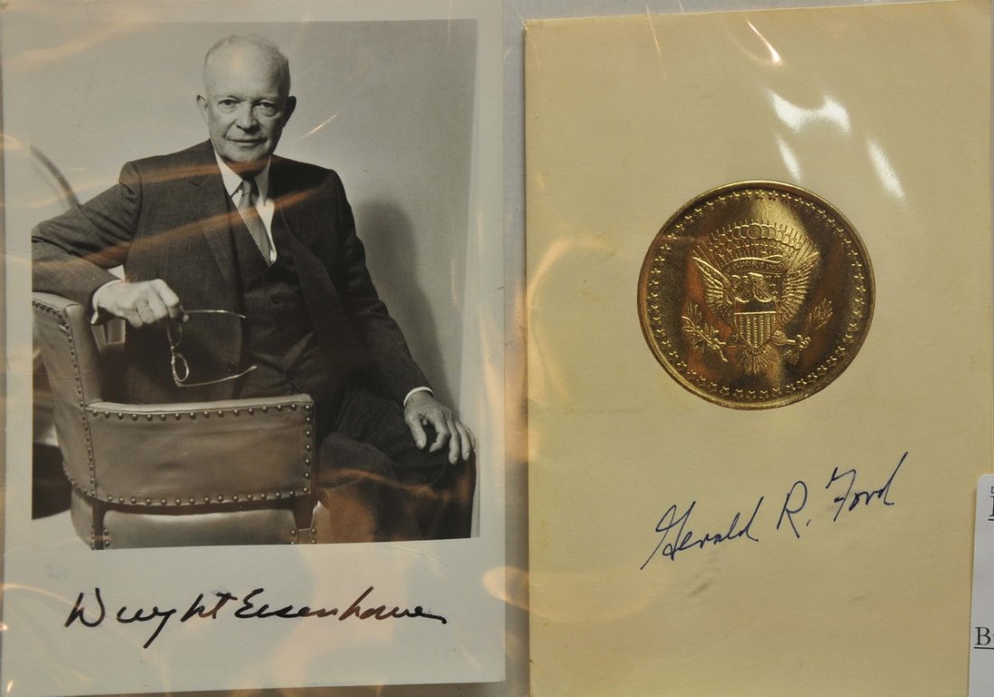 Dwight Eisenhower/Gerald Ford Autographs (1 of 1)