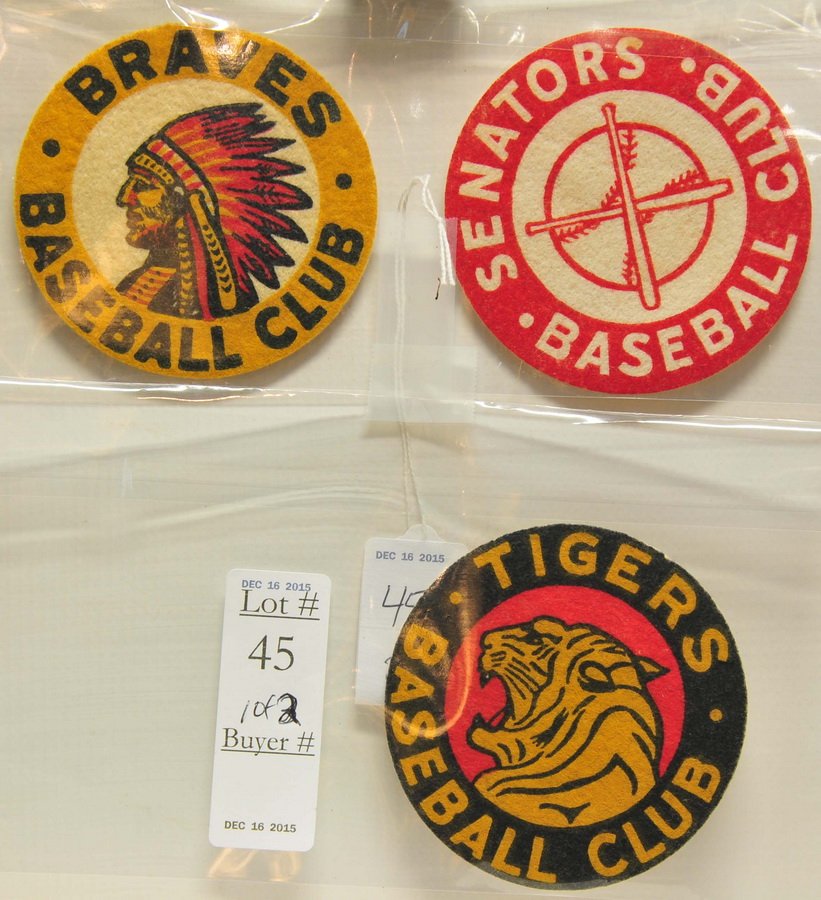 Three Vintage Baseball Patches (1 of 1)