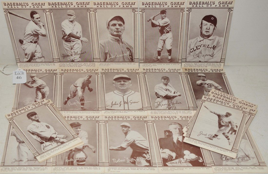 24 1948 Baseball's Greats Exhibit Cards (1 of 1)