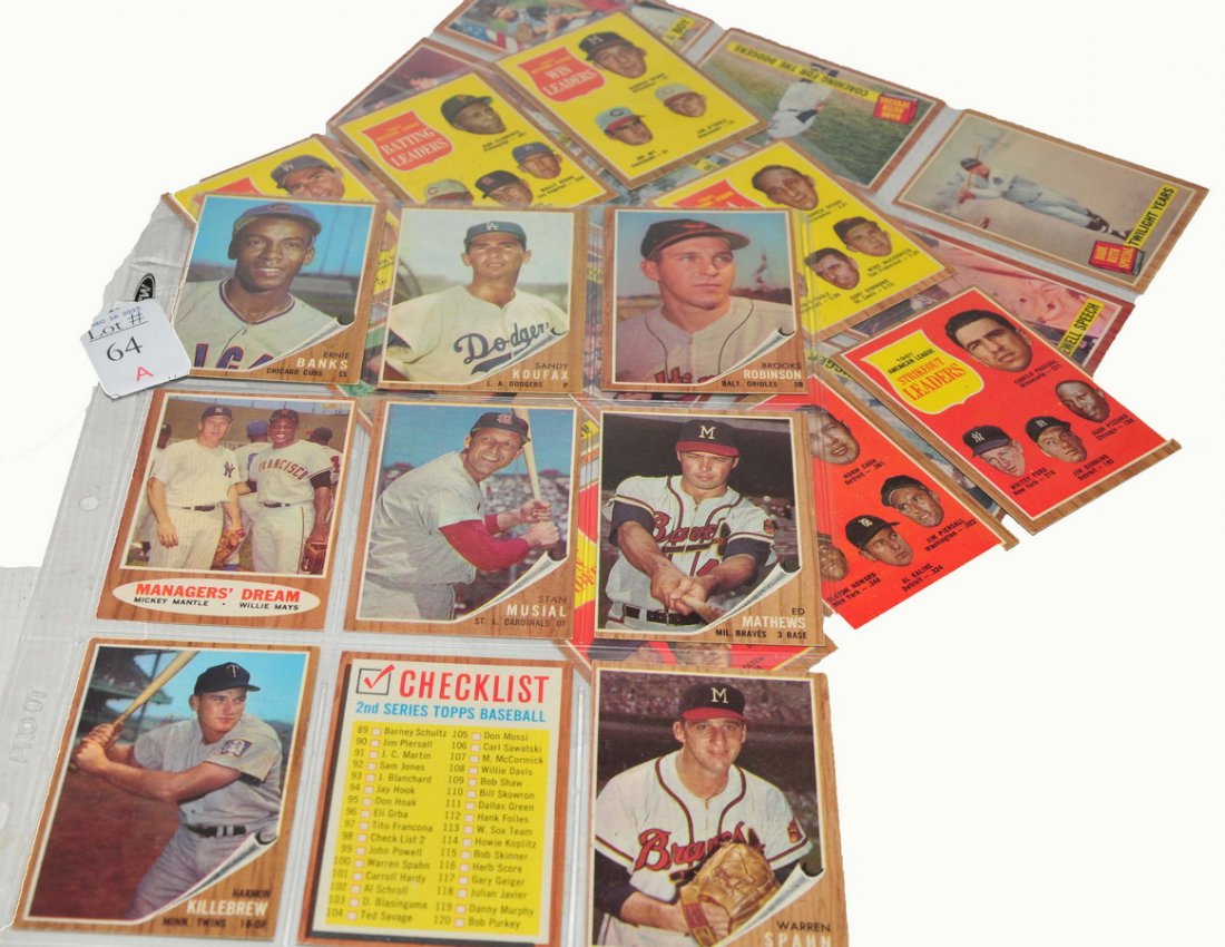 26 1962 Topps Stars and HOF Cards (1 of 1)