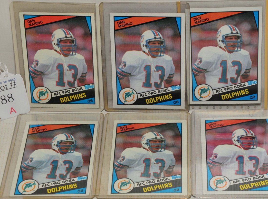 6 1984 Topps Dan Marino Rookie Cards (1 of 1)