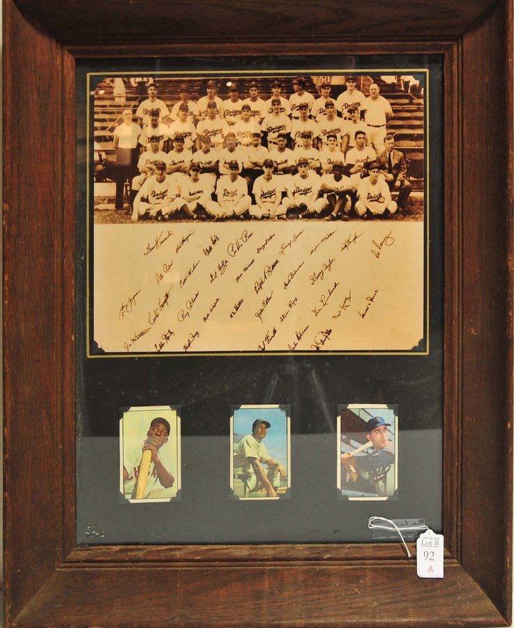 Brooklyn Dodgers Framed Card/ Signature Piece (1 of 3)