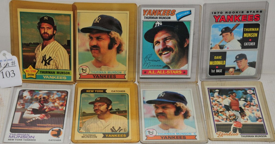 Collection of Thurman Munson Cards With Rookie (1 of 1)