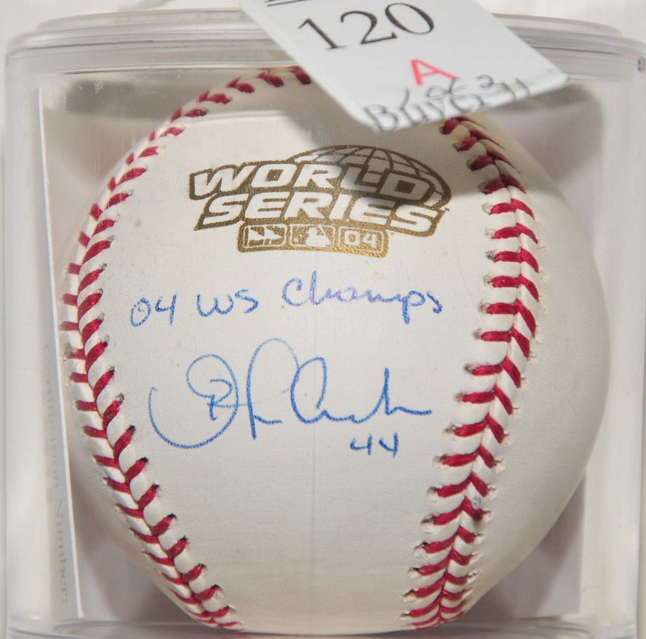 Three Signed 2004 World Series Balls (1 of 3)