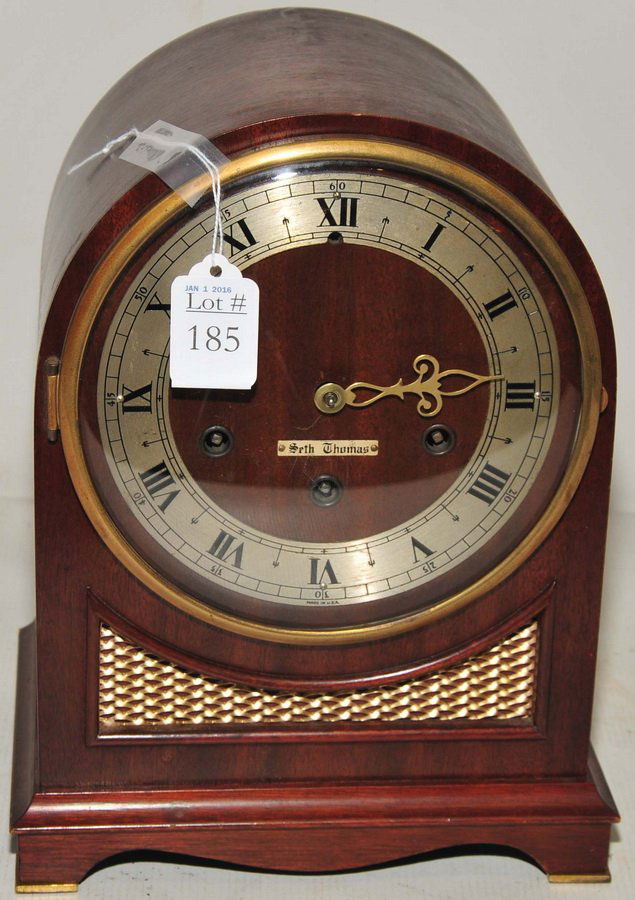 Seth Thomas Mahogany Mantle Clock 11": Seth Thomas Mahogany Mantle Clock 11"