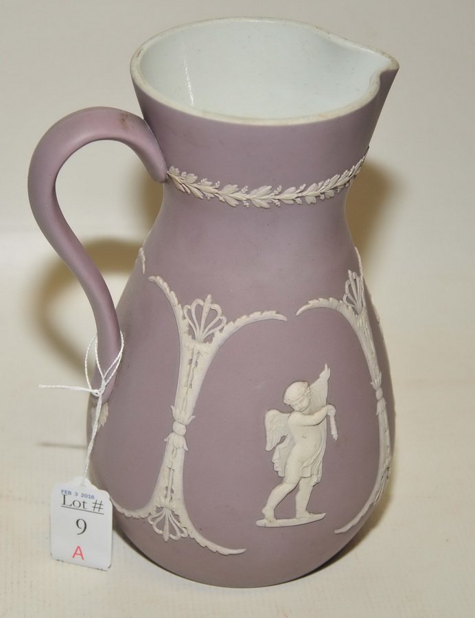 9" Wedgwood Pink Jasperware Pitcher (1 of 2)