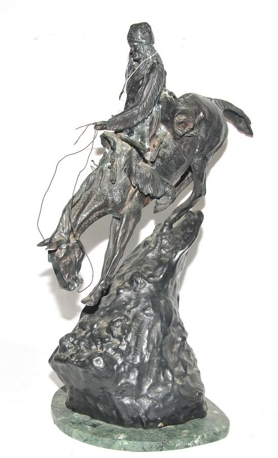 Frederic Remington Bronze: Indian on Horseback 27"