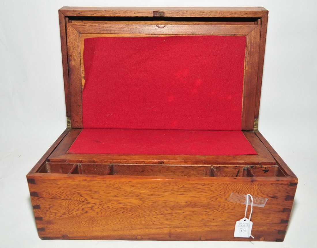 Antique Dovetail Lap Desk 17x10: Antique Dovetail Lap Desk 17x10