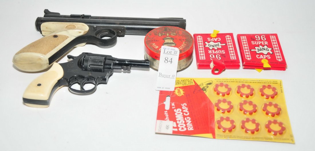 Crosman Air Gun and Cap Gun: with shooting supplies