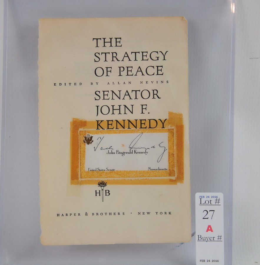Senator John F. Kennedy Signed Business Card (1 of 1)