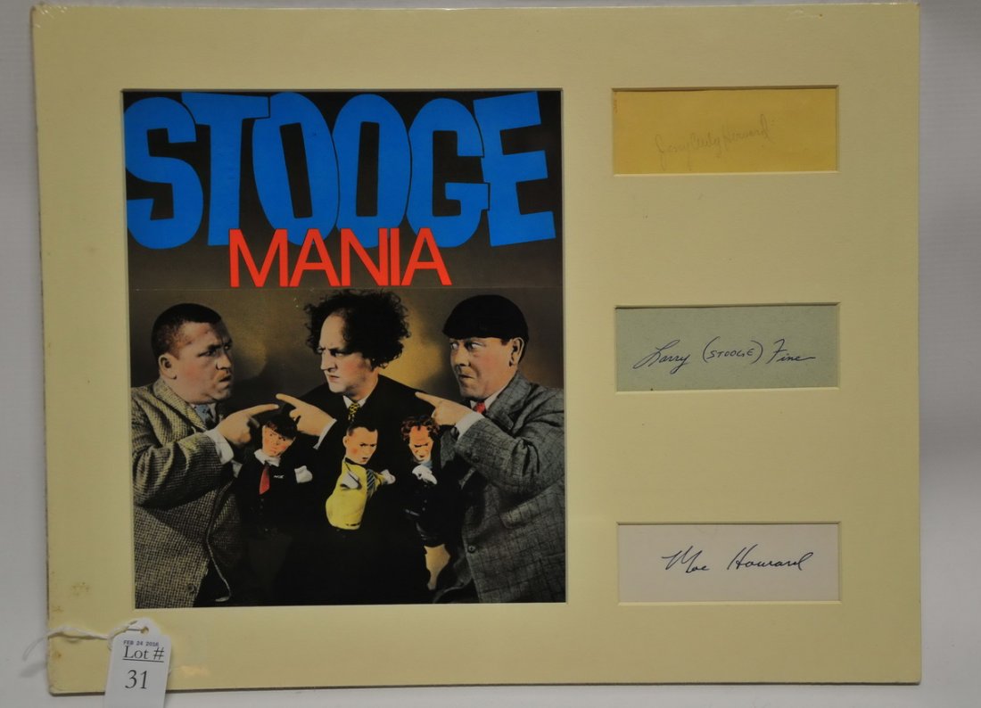 Three Stooges Cut Autographs Larry, Moe, Curly (1 of 4)
